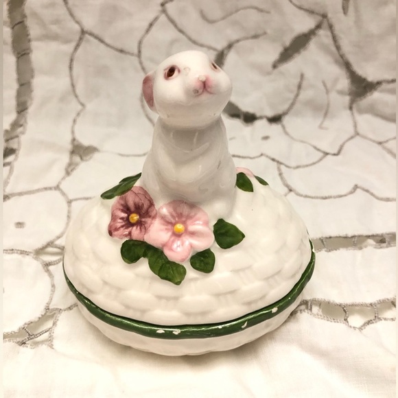 vtg Avon bunny Easter trinket dish - Picture 1 of 6